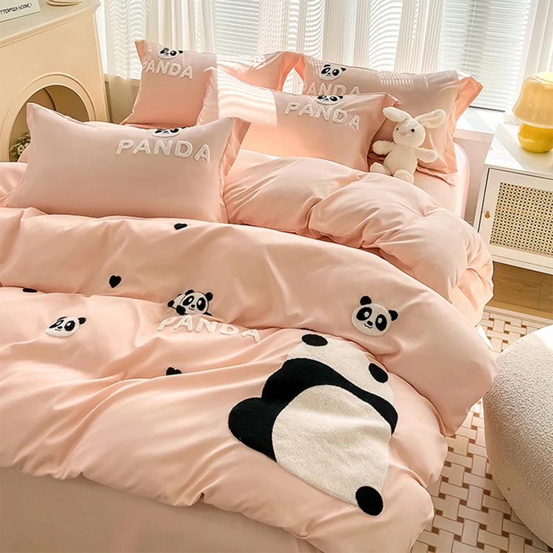 Home Textiles Towel Set - Conjunto de Cama Coreano Panda com