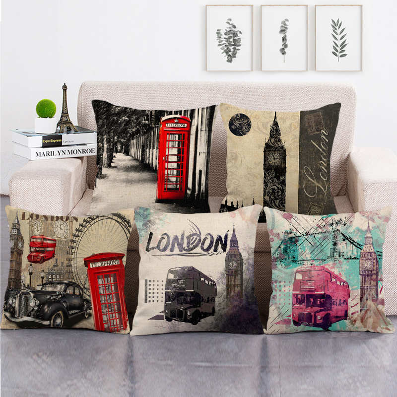 Home Textiles London - Retro londres série tram impressão digital