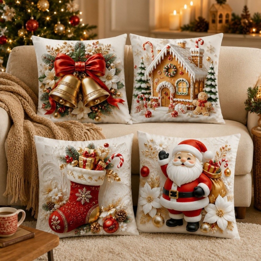 Home Textiles Towel Set - Conjunto de 4 capas de almofada