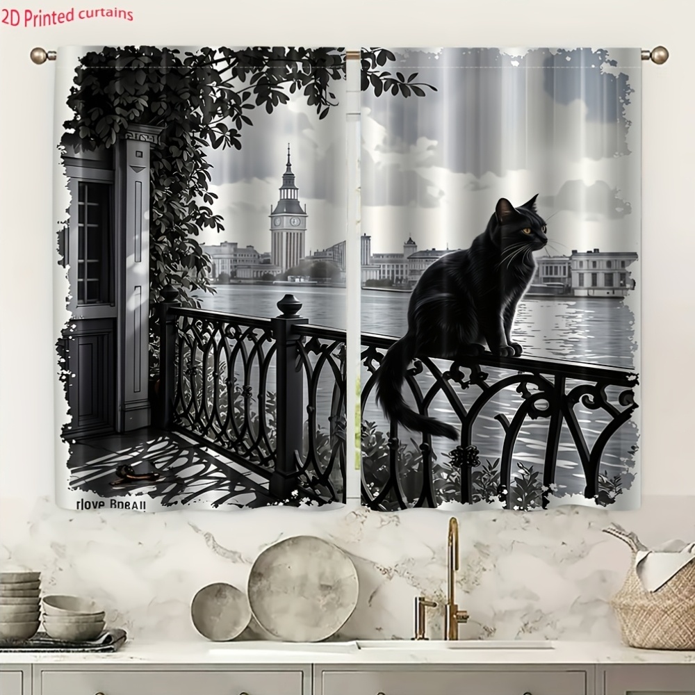 Cortina Gato Preto, Drapeado p - Home Textiles London avaliação e preço