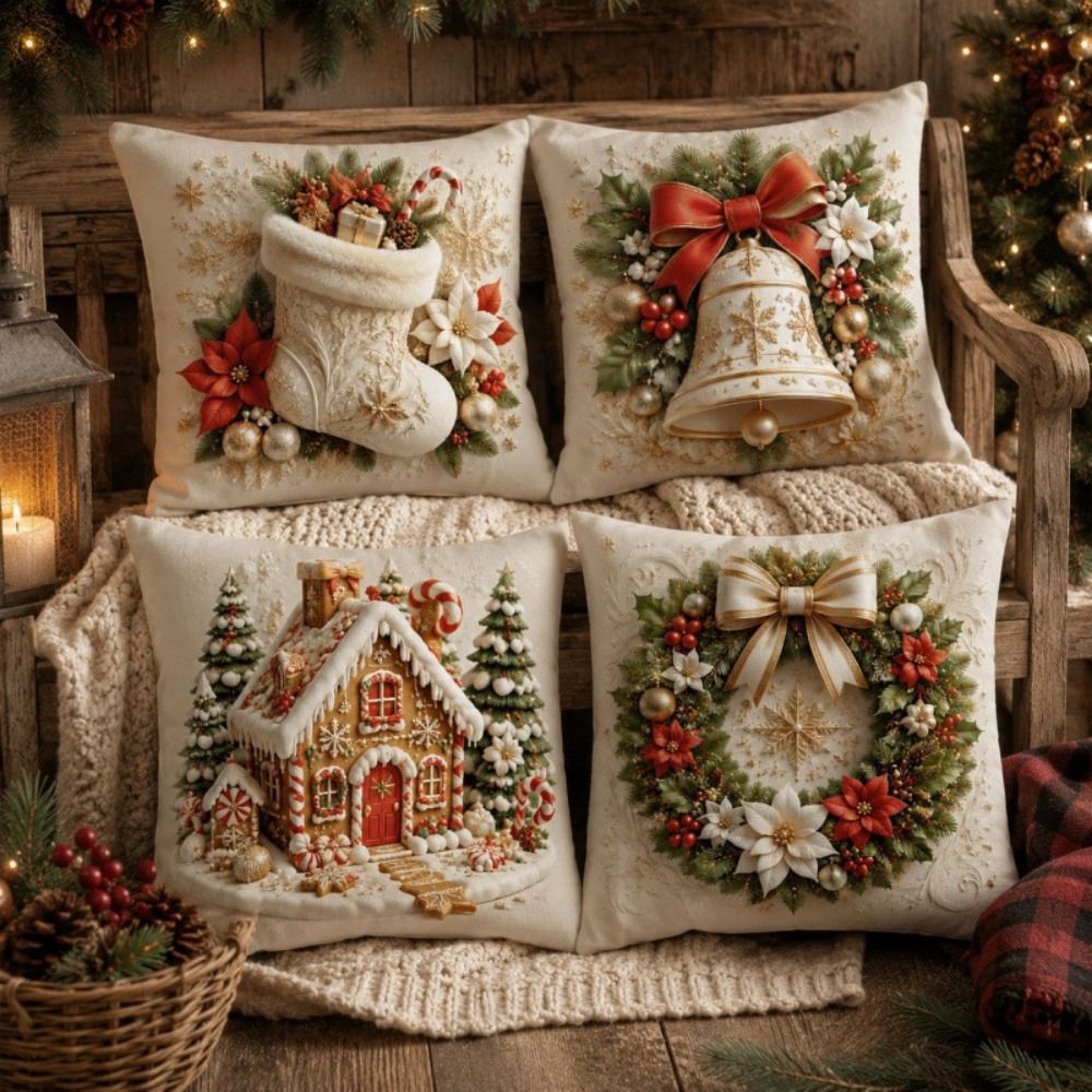 Conjunto de 4 capas de almofad - Home Textiles Towel Set avaliação e preço