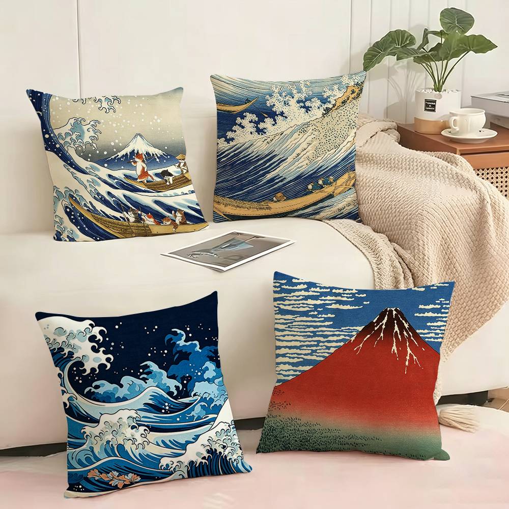 Art Katsushika H-Hokusai Capa  - Home.Textiles Cushion avaliação e preço
