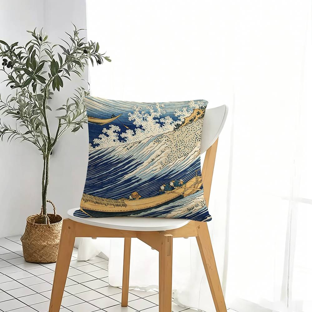 Art Katsushika H-Hokusai Capa  - Home.Textiles Cushion avaliação e preço