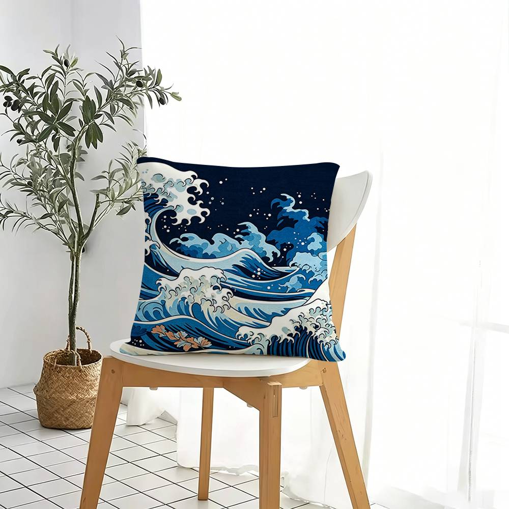 Art Katsushika H-Hokusai Capa  - Home.Textiles Cushion avaliação e preço